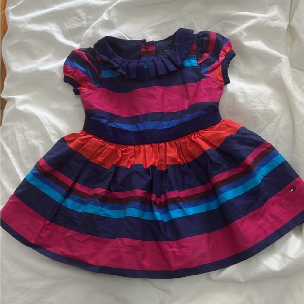 Tommy Hilfiger Pink and Blue Striped 2 Pces Dress
